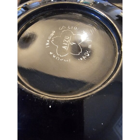 Vintage Black Lacquer Wood 9 Piece Japan Handpainted Salad Bowl Set‎ Mt. Fuji - Picture 9 of 16